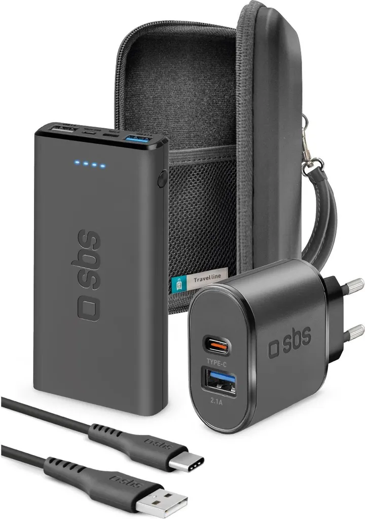 Pack de Charge Voyage SBS avec Batterie de Secours et Sacoche Souple