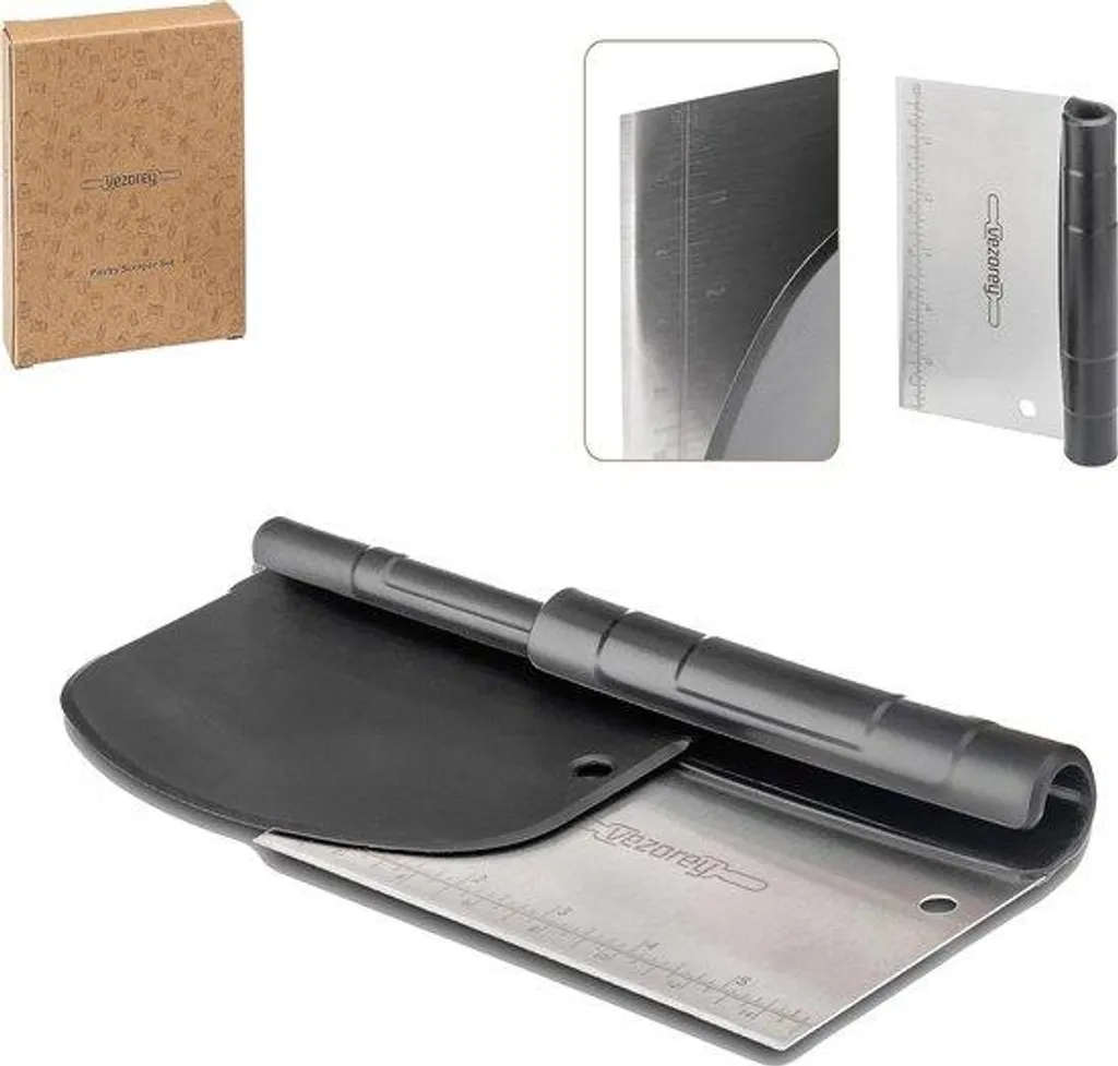 Coupe-pâte Inox Haute Qualité et Spatule Ergonomique pour Pain et Pizza