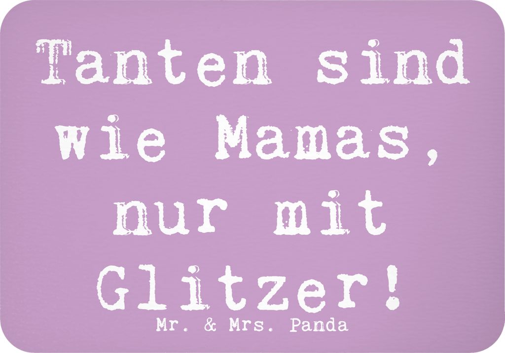 Mr. & Mrs. Panda magnet Spruch Glitzernde Tante - Lavendeltraum - Geschenk, Verwandtschaft, Notizhalter, Freude, Familie, Neffe, whiteboardmagnet, ...