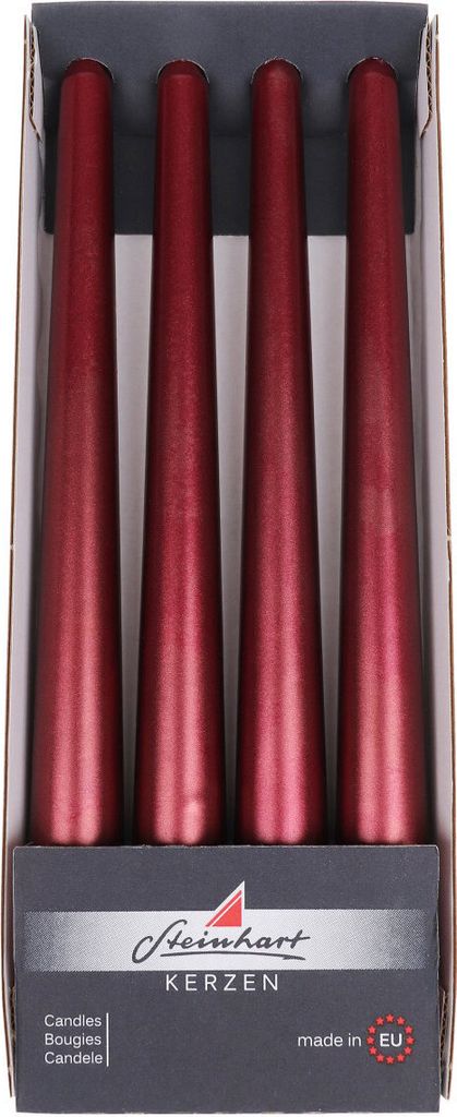 Spitzkerzen "Edelglanz" Altrot 240/24 mm, 4 Stück Steinhart Kerzen in RAL-Kerzen Güte Qualität