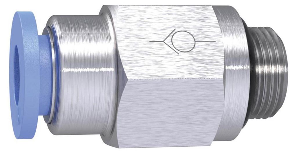 Riegler Gerades Rückschlagventil »Blaue Serie« Schlauch-Gewinde, G 1/2 a., Ø 10 mm