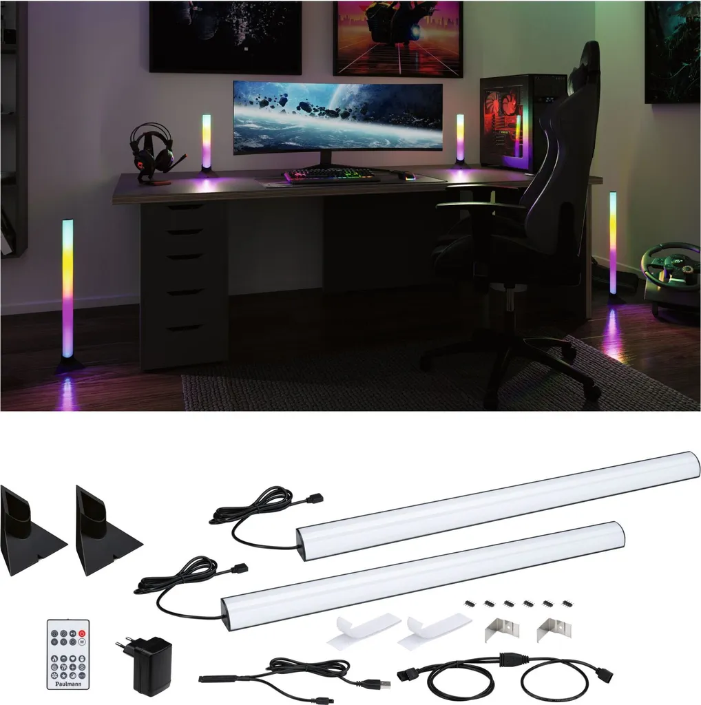 Barre de rétroéclairage LED Dynamic pour TV et écran PC par Paulmann