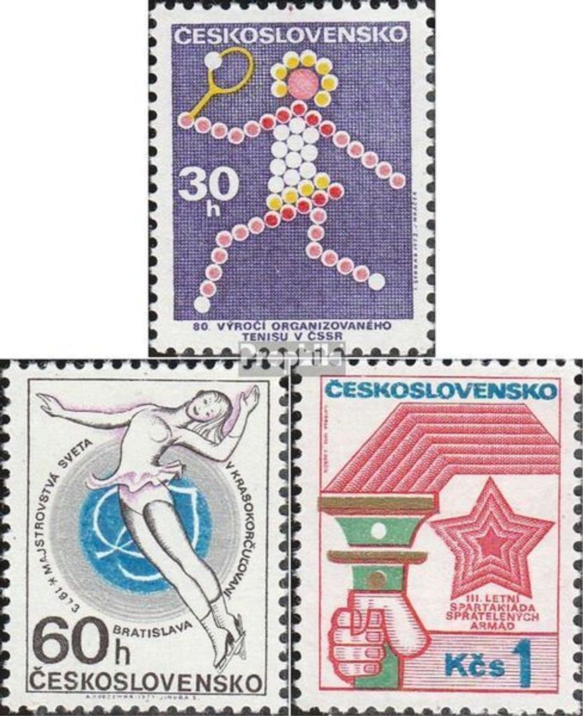 Briefmarken Tschechoslowakei 1973 Mi 2121-2123 (kompl.Ausg.) postfrisch Sport
