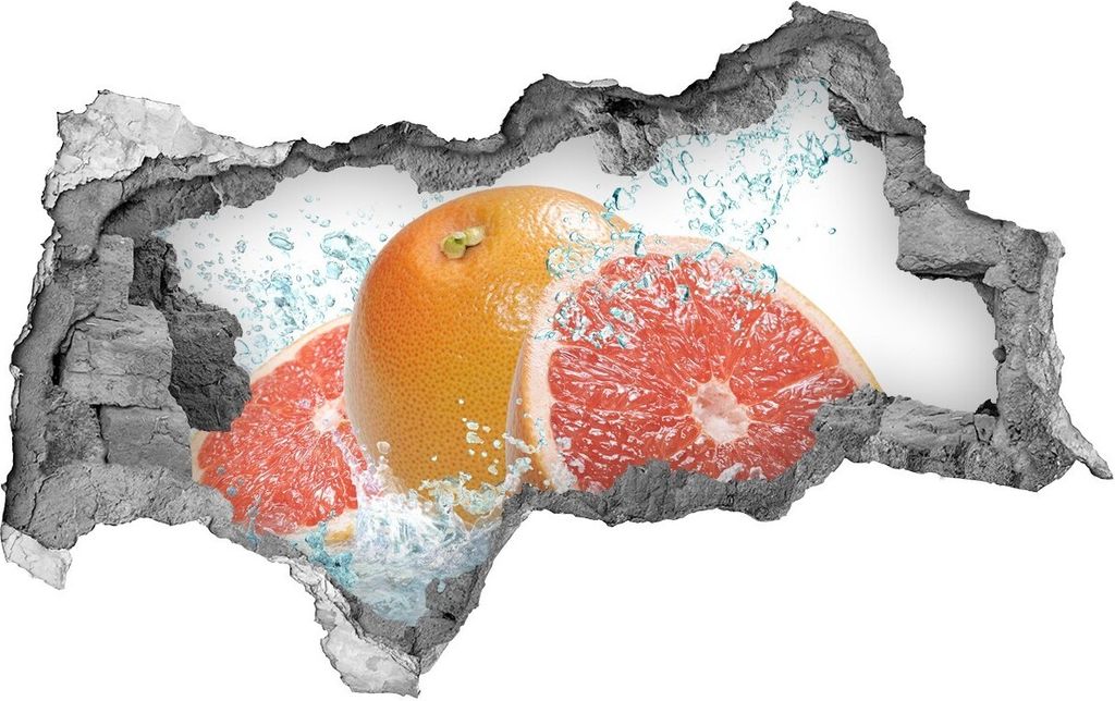 Selbstklebender Loch-3D-Aufkleber 95x73 cm Grapefruit