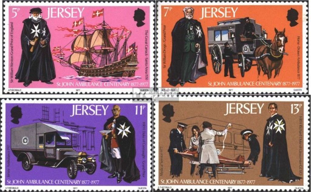 Briefmarken GB - Jersey 1977 Mi 164-167 (kompl.Ausg.) postfrisch Johanniter