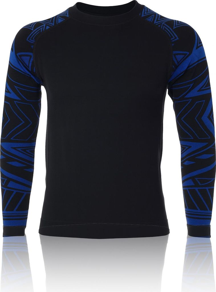 Sestimi Underwear Herren Thermoaktives Langarmshirt – Atmungsaktive Funktionswäsche aus Polyamid, Ideal für Sport und Freizeit, Schwarz/Blau, N...
