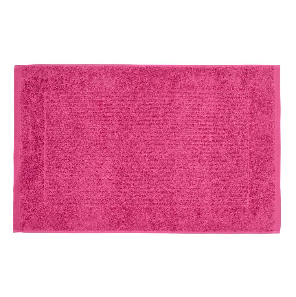 HOMESCAPES Tappetino da bagno Imperial 100% cotone, lampone Immagine del prodotto 