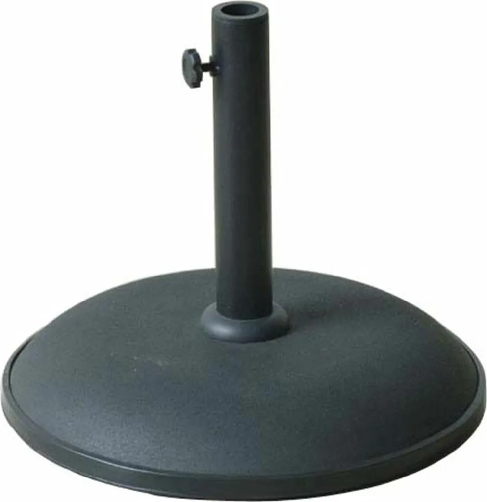 Pied Parasol Anti-Vent Marbueno Béton 15kg Noir pour Stopper les Bascules