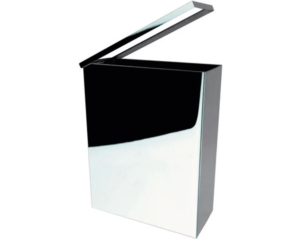 Poubelle carrée en acier inoxydable 25L - Modèle Inox Brossé Anti-trace