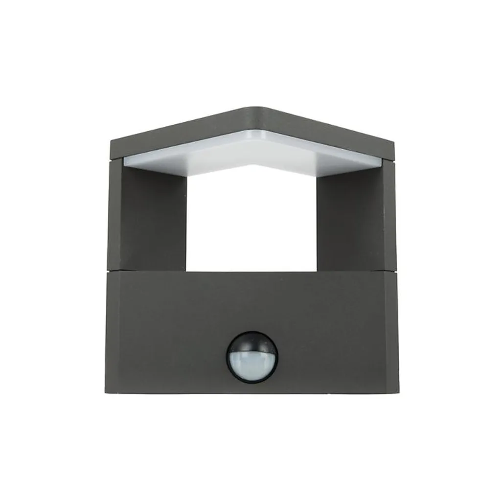 Lampe murale extérieure LED automatique pour sécuriser l'entrée noire