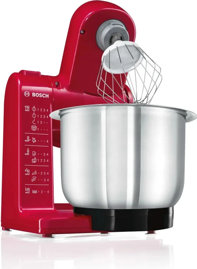 Robot de Cuisine Bosch MUM44R1 Rouge 500W - Préparation et Pâtisserie