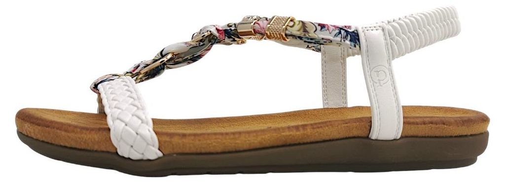 2 Go Fashion Ubah Damenschuhe Sandalette Weiß Freizeit Produktbild 