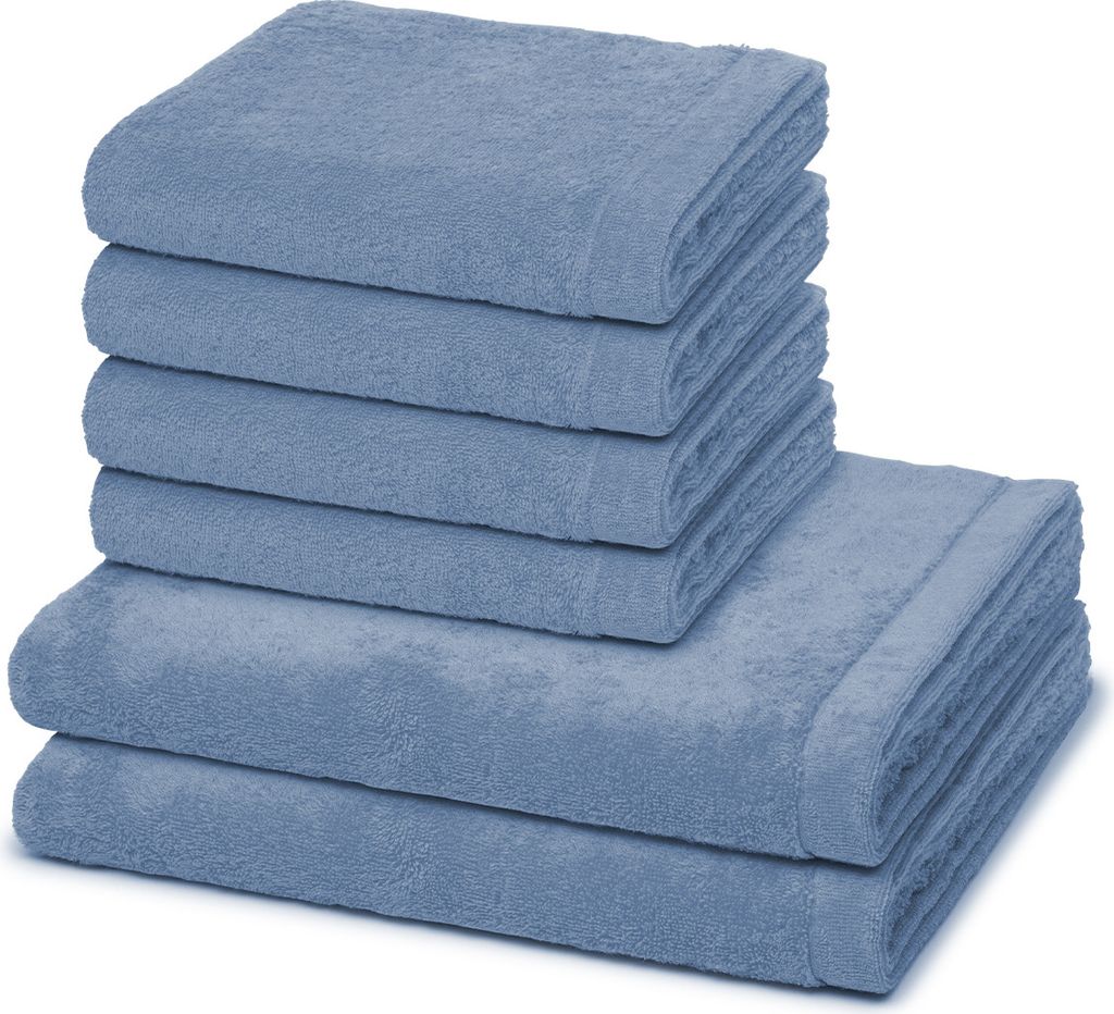 Cawö Lifestyle 4 X Handtuch 2 X Duschtuch im Set Weich und extra flauschig, Voluminös, hautsympathisch und saugstark, Puristisch edles Design 6er...