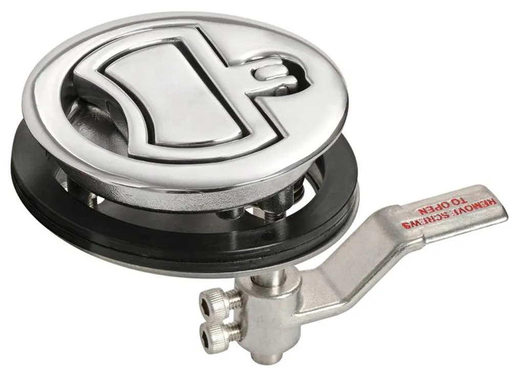 Fermeture de trappe Ø90 mm Anti-Corrosion en Inox AISI 316 pour le Pont