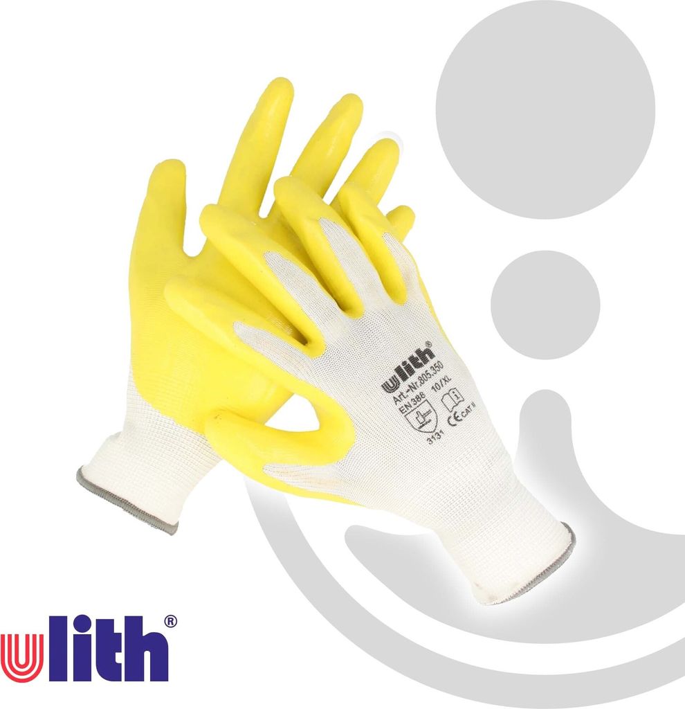 ULITH Montage-Feinstrickhandschuhe Größe 9 (L)