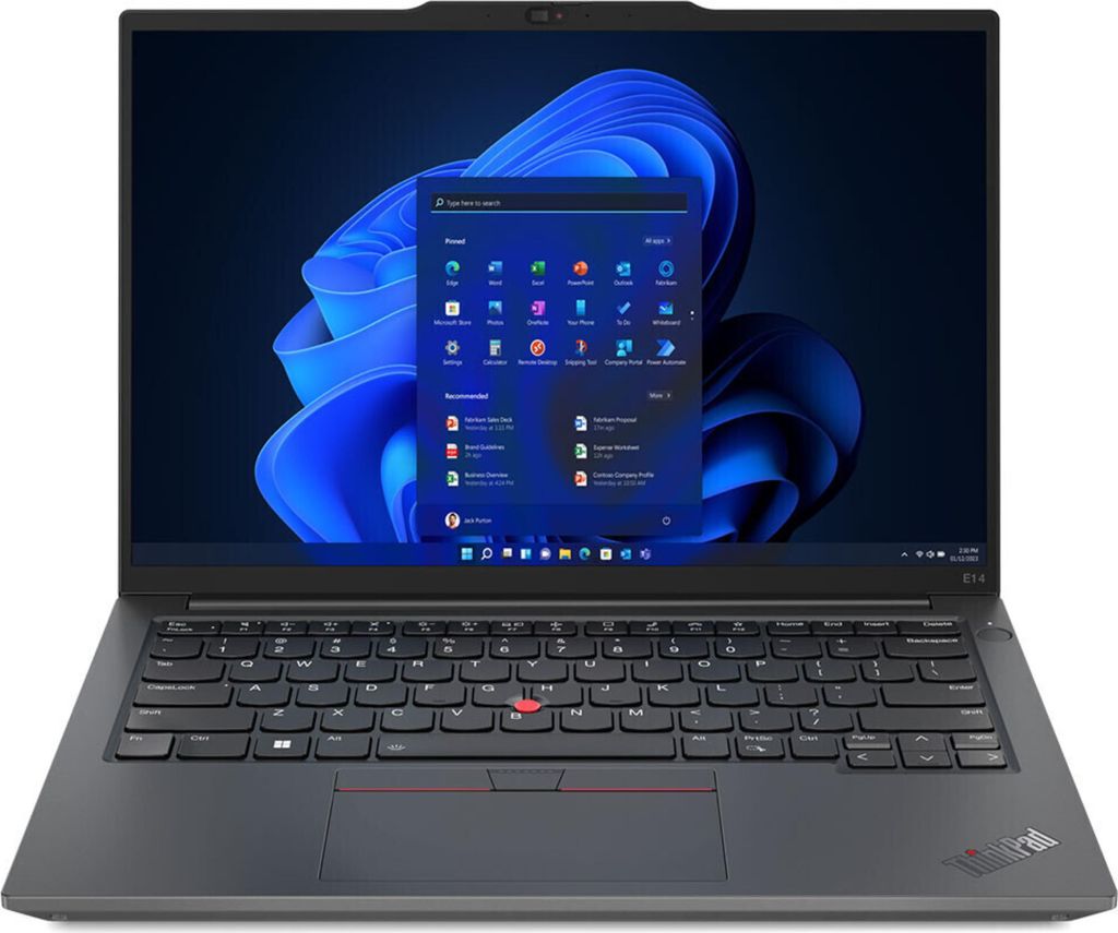 Lenovo ThinkPad E14 G5 21JK0057GE 35,6cm (14") WUXGA IPS, Intel Core i5-1335U, 8GB RAM, 256GB SSD, Win11 Pro, QWERTZ Graphite Schwarz