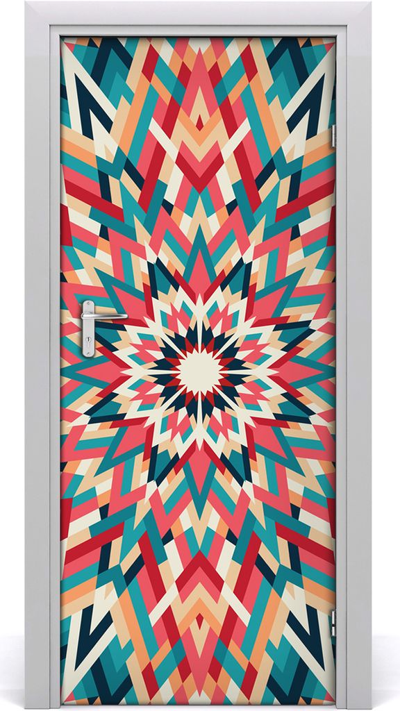 Tulup Türaufkleber 85x205 cm Dekorative Aufkleber Selbstklebend Wasserdichte Tapete Abnehmbar Schlafzimmer Wohnzimmer Wohnkultur - Kaleidoskop Wand