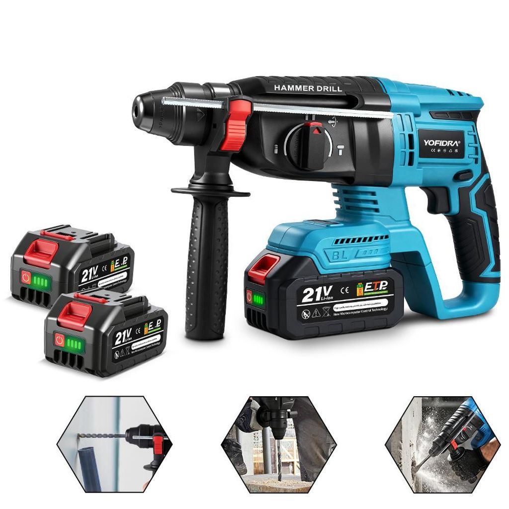 Akku-Bohrhammer Brushless 4-in-1 Multifunktions Bohrhämmer Produktbild 
