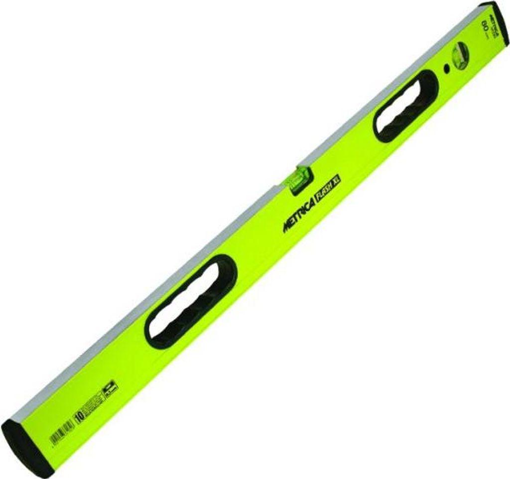Flash-Wasserwaage XL 180 cm 3 Libellen METRICA mit Griffen - 33218