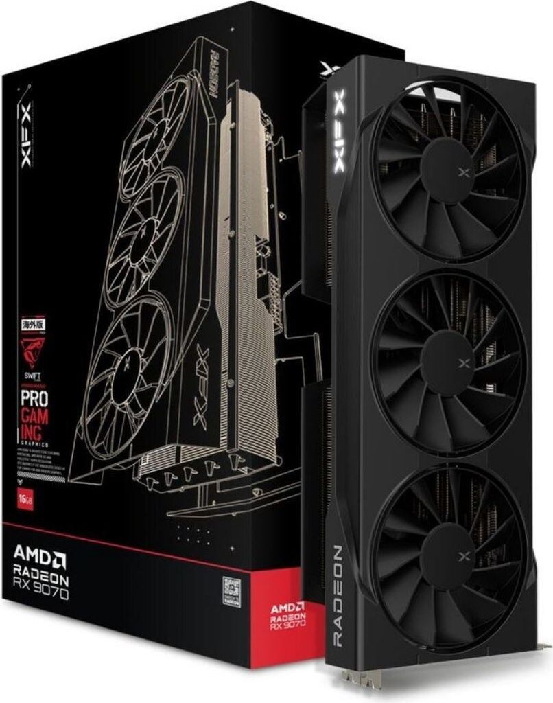 XFX QuickSilver Radeon RX 9070 OC Gaming Edition, Radeon RX 9070, 16 GB, GDDR6, 256 Bit, 7680 x 4320 Pixel, PCI Express 5.0