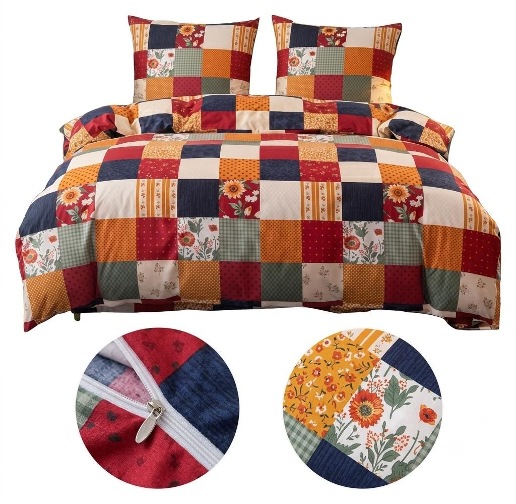 Komplet Pościeli  Krata 140x200  z Poszewką 70X80 Zdjęcie produktu 