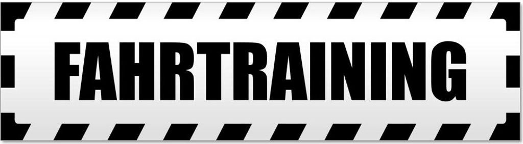 Fahrtraining gestreift Magnetschild Schild magnetisch