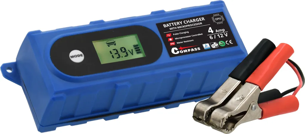 Chargeur de batterie Compass 07146 MS14 intelligent 6V 12V LCD