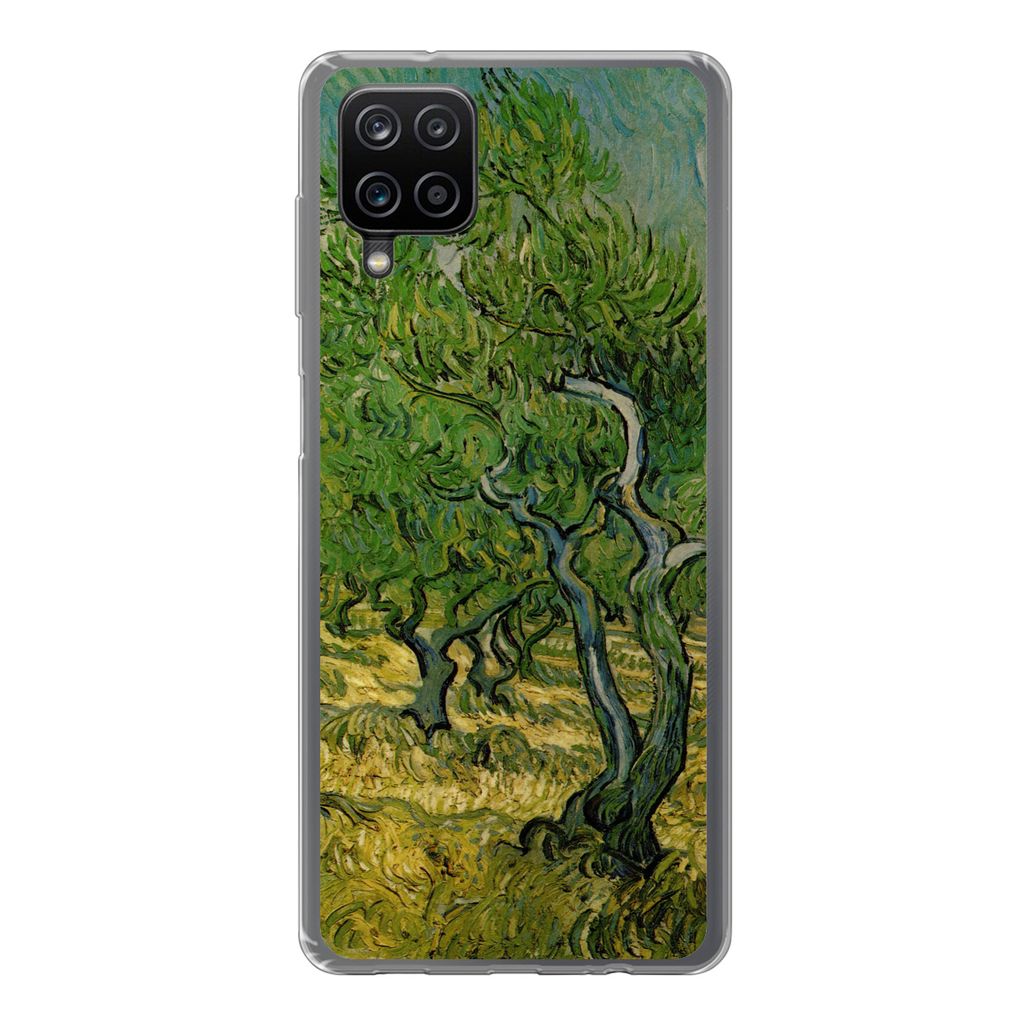 MuchoWow Handyhülle Schutzhülle Hülle für Samsung Galaxy A12 Olivenhain - Vincent van Gogh Silikon Softcase Handy Hülle - Bild