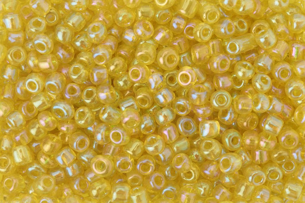 Meyco Rocailles Rainbow 2.5 mm Perlen 20 g Bunt Glasperlen Bastelperlen Goldgelb