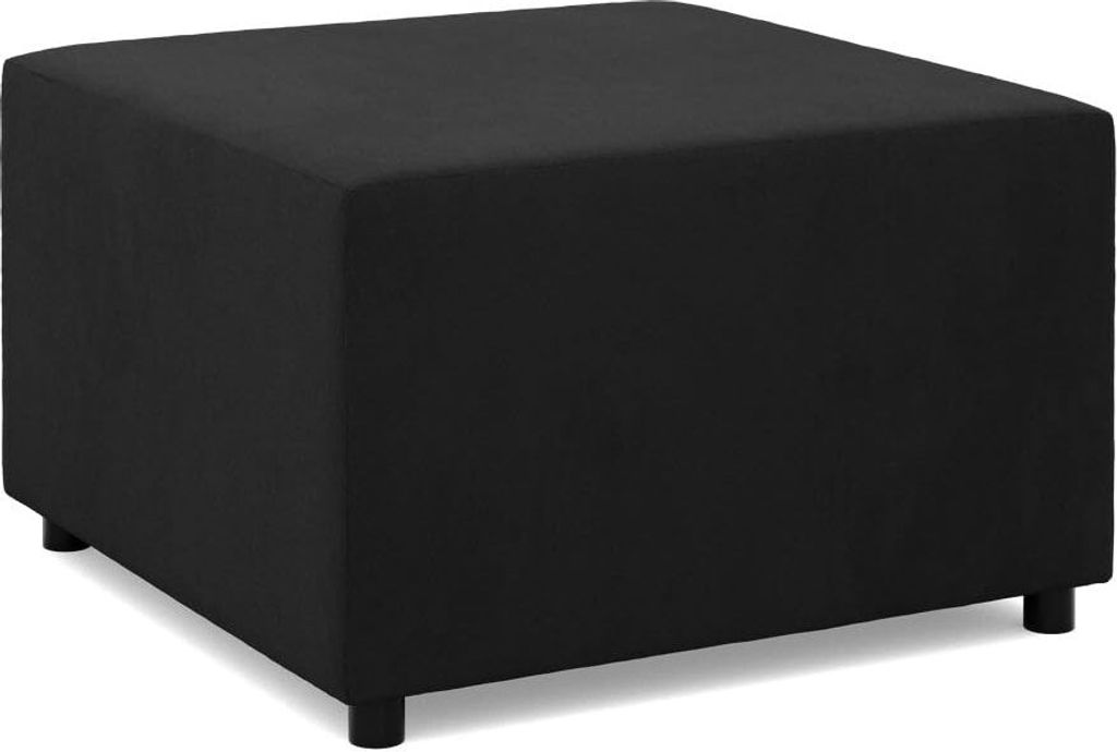 Sitzpouf für das Wohnzimmer 70 x 70 cm, Schwarz Produktbild 