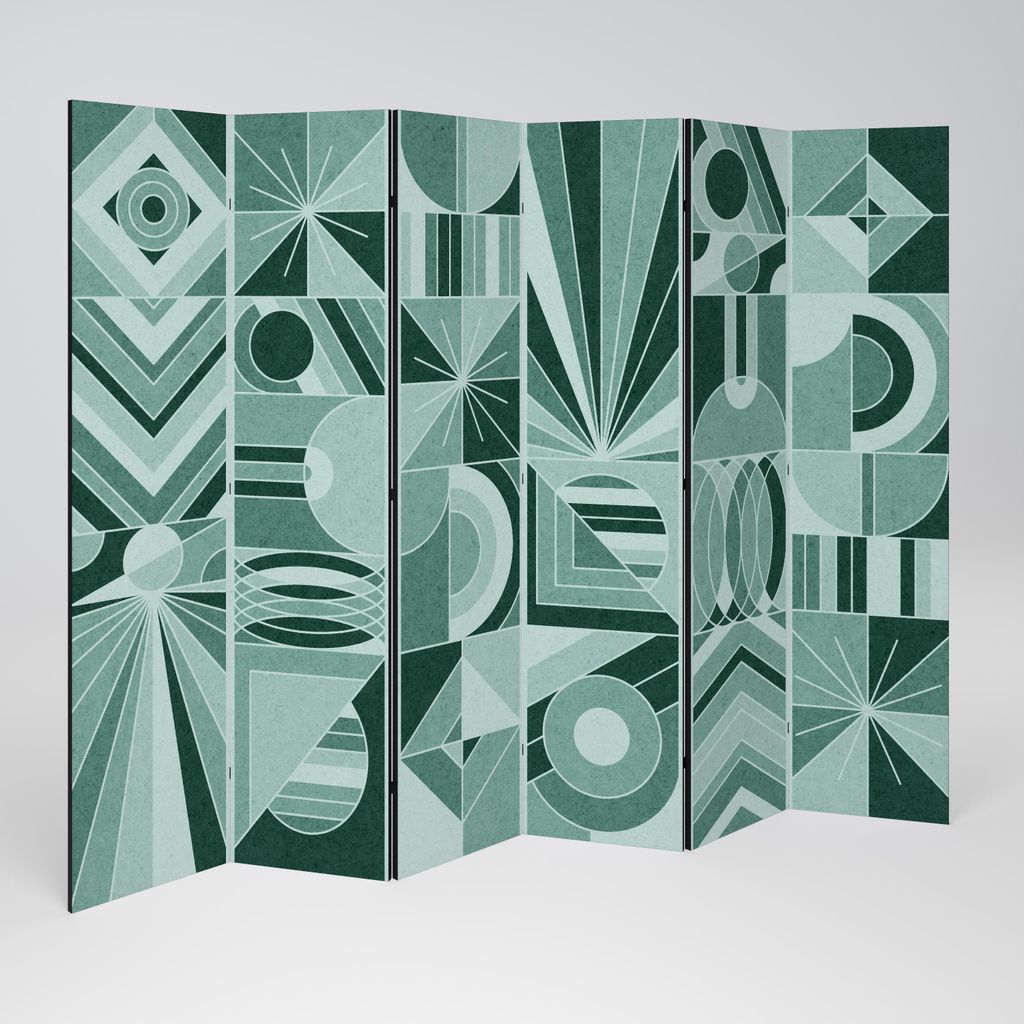 SpaceRebels Paravent Raumteiler - 6-teilig Raumtrenner, Druck 2-Seite - Raumtrenner - Trennwand Wohnung - Room Divider - Spanische Wand Deko Modern...
