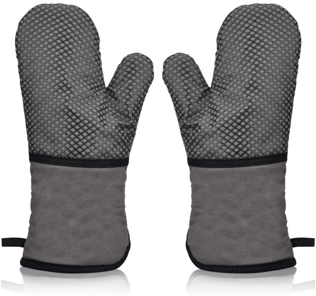 1 Paar Mikrowellenofen Kochhandschuhe Silikon Hitzebeständig Handschuhe Grill DE 
