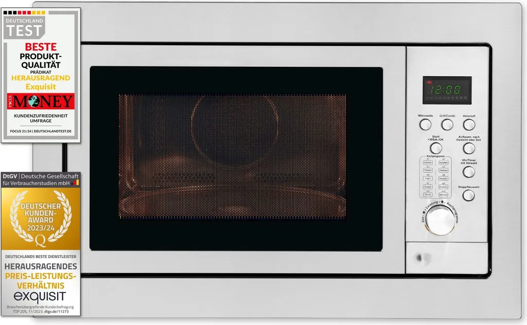 Micro-ondes combiné encastrable Exquisit EMW 2539.1 Hi avec chaleur tournante