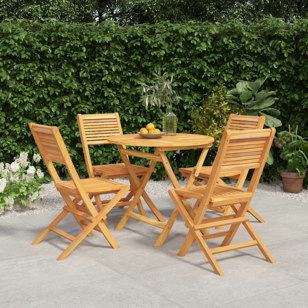 Möbel 5-tlg. Garten-Essgruppe Massivholz Teak - Terrassenmöbel 3155022
