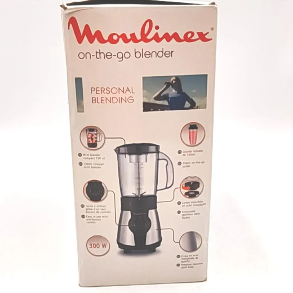 Moulinex LM1B1D Mixeur en verre 300W avec pichet léger 1,3L durable