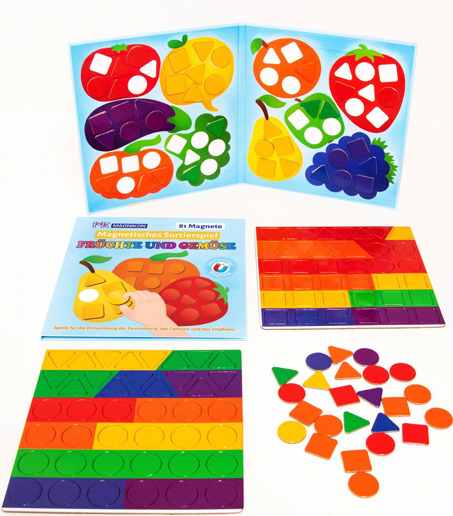 Zuordnungsspiel Früchte und Gemüse mit 81 Magneten, Produktbild 