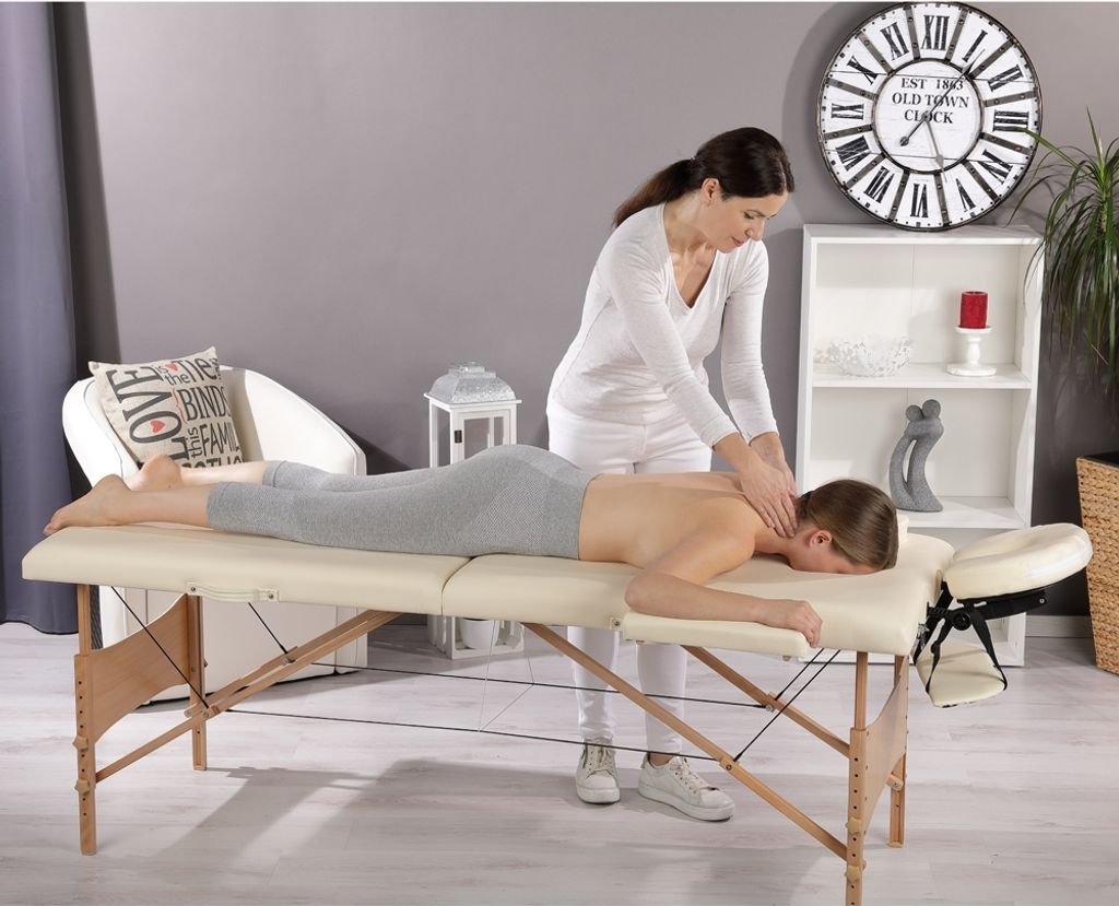 Mucola Massageliege 2 Zonen Massagebank klappbar Produktbild 2