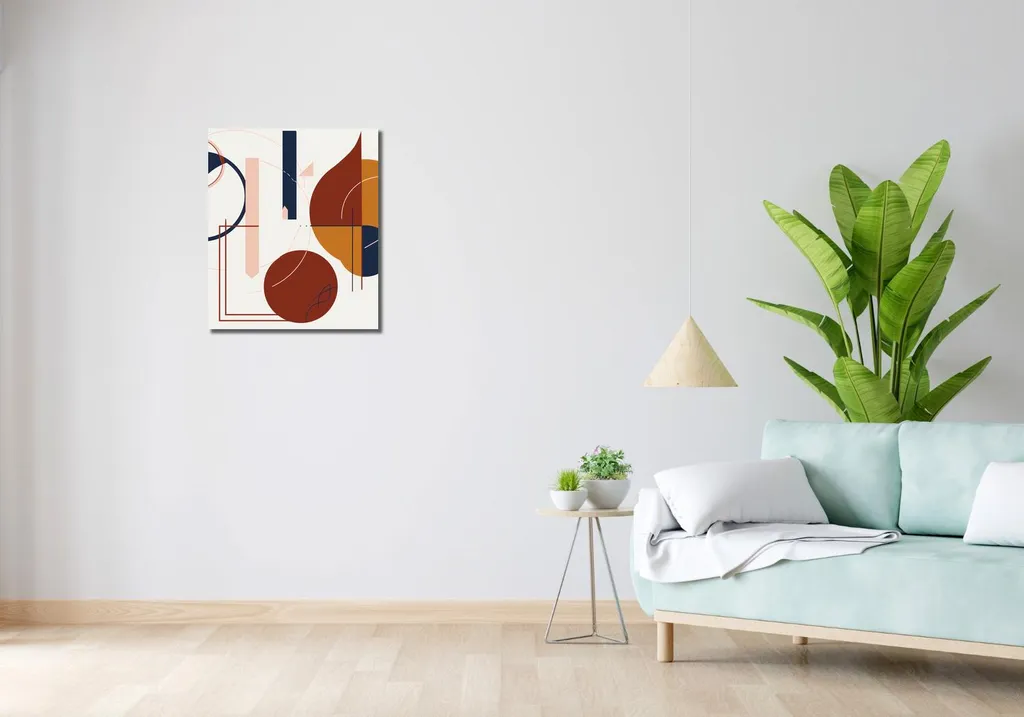 Dettagli Tecnici Quadro 50x60 Armonia Profonda: Tela Canvas e Legno - 2