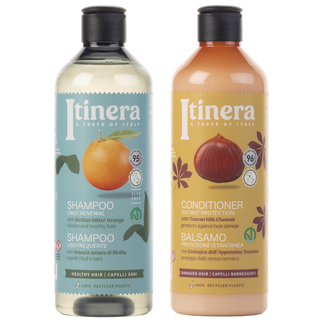 ITINERA Kosmetikset: Haarspülung + Shampoo für geschädigtes Haar 2x370ml