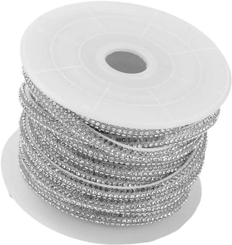 Chaîne de Cristaux DIY Argentée en Plastique Robuste pour Accessoire