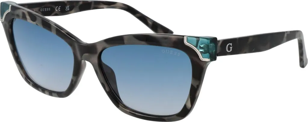 Lunettes de soleil rectangulaires Guess GU7840 bleu brillant de 57mm