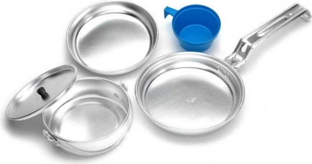 Koch-Set, Aluminium ( 1 Person / 5-tlg. ) neu