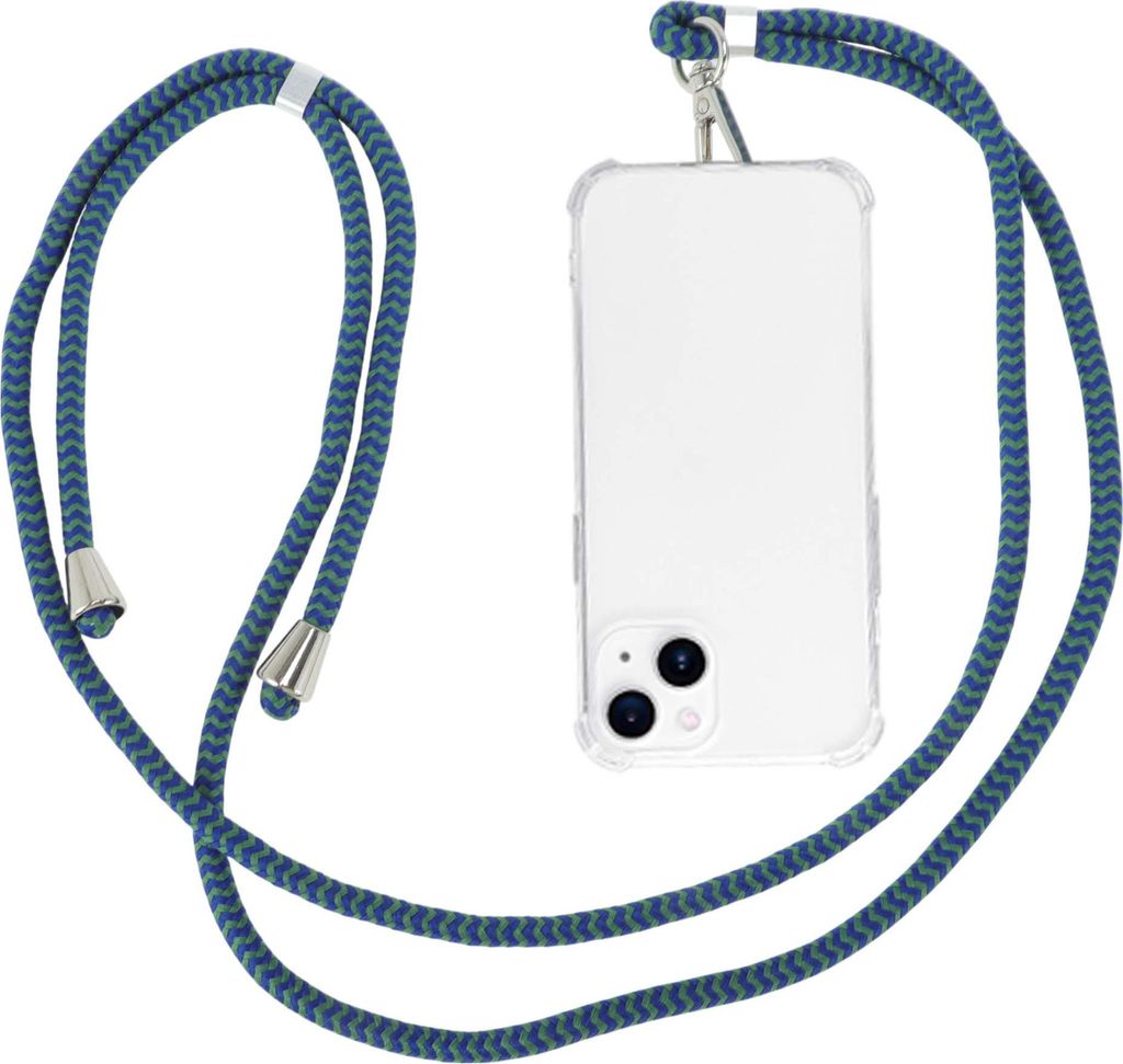 Telefon Lanyard, Geeignet Für Alle Telefone Mit 1 Universal Patch, Telefon Band, Telefon Kette Für Standard Handyhülle, Blau Grün Wellenmuster