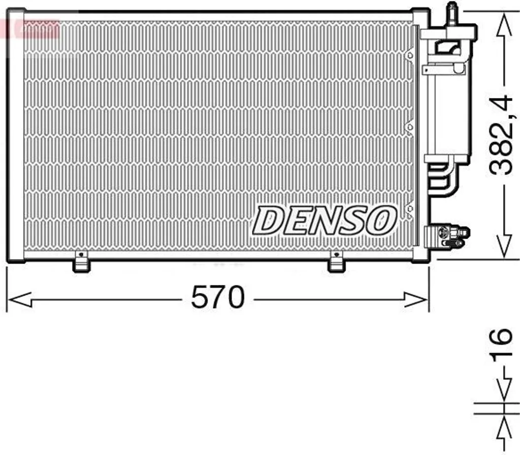 Condenseur clim DENSO DCN10051 robuste avec filtre sécheur intégré