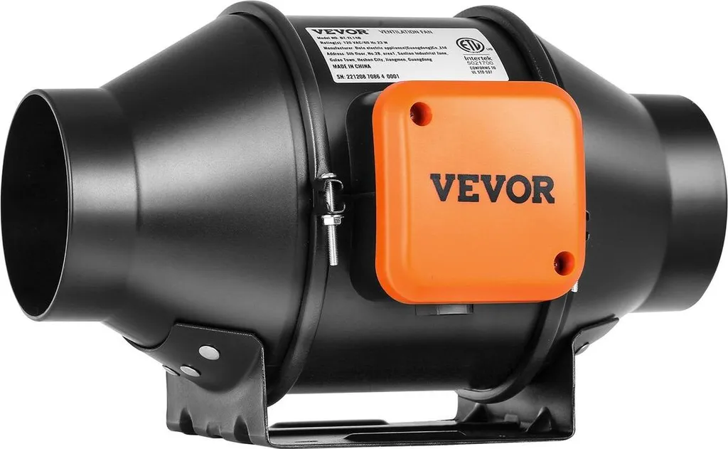 Ventilatore da 4 pollici in linea per condotti Kit ventilatore di scarico HVAC Controllo velocità variabile EC