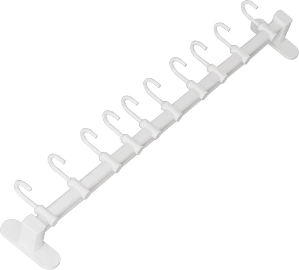 Wandmontage Utensilien Schiene Rack leicht gleitenden Raum Aluminium Küche Schiene mit Haken für Kochgeschirr Löffel 10 Haken 60cm/23.62in