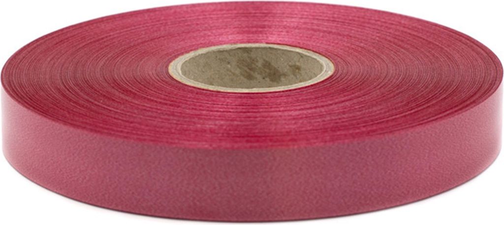 Geschenkband Ringelband 19mm x 100m Rolle Weinrot / Produktbild 