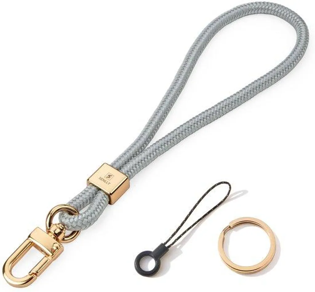 Porte-clés bracelet en cordon ultra résistant avec boucle métal noir
