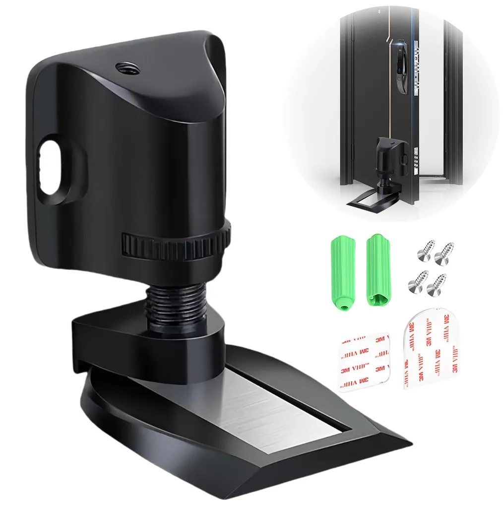 Butée de porte magnétique invisible noire : protégez vos murs sans percer