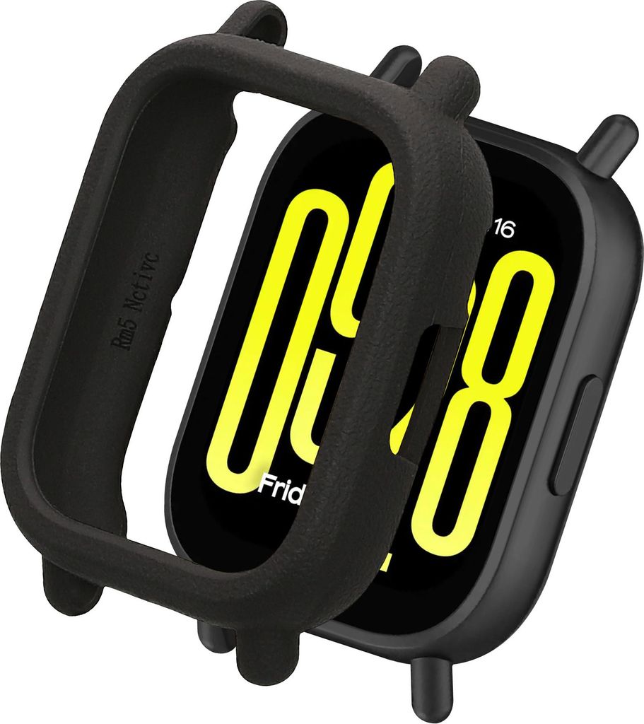 kwmobile Schutzhülle kompatibel mit Xiaomi Redmi Watch 5 Active Hülle - Fitness Tracker Case aus TPU - Soft Smartwatch Case Schwarz